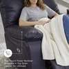 image:imageSignature Design by Ashley Leather Power Rocker Recliner Chair Ocean BlueBlue