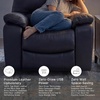 image:imageSignature Design by Ashley Leather Power Rocker Recliner Chair Ocean BlueBlue