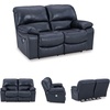 image:imageSignature Design by Ashley Leather Power Rocker Recliner Chair Ocean BlueBlue