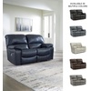 image:imageSignature Design by Ashley Leather Power Rocker Recliner Chair Ocean BlueBlue