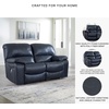 image:imageSignature Design by Ashley Leather Power Rocker Recliner Chair Ocean BlueBlue