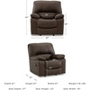 image:imageSignature Design by Ashley Leather Power Rocker Recliner Chair Ocean BlueBrown