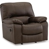 image:imageSignature Design by Ashley Leather Power Rocker Recliner Chair Ocean BlueBrown
