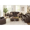 image:imageSignature Design by Ashley Leather Power Rocker Recliner Chair Ocean BlueBrown