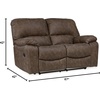 image:imageSignature Design by Ashley Leather Power Rocker Recliner Chair Ocean BlueBrown