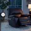 image:imageSignature Design by Ashley Leather Power Rocker Recliner Chair Ocean BlueBrown