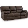 image:imageSignature Design by Ashley Leather Power Rocker Recliner Chair Ocean BlueBrown