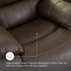 image:imageSignature Design by Ashley Leather Power Rocker Recliner Chair Ocean BlueBrown