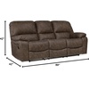 image:imageSignature Design by Ashley Leather Power Rocker Recliner Chair Ocean BlueDark Brown