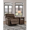 image:imageSignature Design by Ashley Leather Power Rocker Recliner Chair Ocean BlueDark Brown
