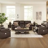 image:imageSignature Design by Ashley Leather Power Rocker Recliner Chair Ocean BlueDark Brown