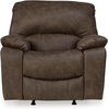 image:imageSignature Design by Ashley Leather Power Rocker Recliner Chair Ocean BlueDark Brown