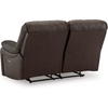 image:imageSignature Design by Ashley Leather Power Rocker Recliner Chair Ocean BlueDark Brown