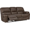 image:imageSignature Design by Ashley Leather Power Rocker Recliner Chair Ocean BlueDark Brown