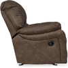 image:imageSignature Design by Ashley Leather Power Rocker Recliner Chair Ocean BlueDark Brown