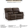 image:imageSignature Design by Ashley Leather Power Rocker Recliner Chair Ocean BlueDark Brown