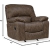 image:imageSignature Design by Ashley Leather Power Rocker Recliner Chair Ocean BlueDark Brown