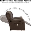 image:imageSignature Design by Ashley Leather Power Rocker Recliner Chair Ocean BlueDark Brown