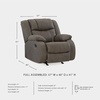 image:imageSignature Design by Ashley Leather Power Rocker Recliner Chair Ocean BlueGrey