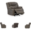 image:imageSignature Design by Ashley Leather Power Rocker Recliner Chair Ocean BlueGrey