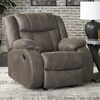 image:imageSignature Design by Ashley Leather Power Rocker Recliner Chair Ocean BlueGrey