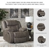 image:imageSignature Design by Ashley Leather Power Rocker Recliner Chair Ocean BlueGrey