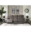 image:imageSignature Design by Ashley Leather Power Rocker Recliner Chair Ocean BlueGrey