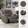 image:imageSignature Design by Ashley Leather Power Rocker Recliner Chair Ocean BlueGrey