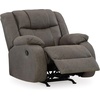 image:imageSignature Design by Ashley Leather Power Rocker Recliner Chair Ocean BlueGrey