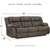 image:imageSignature Design by Ashley Leather Power Rocker Recliner Chair Ocean BlueGrey