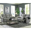 image:imageSignature Design by Ashley Leather Power Rocker Recliner Chair Ocean BlueSterling