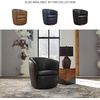 image:imageSignature Design by Ashley Leather Swivel Accent Chair MidnightBlack