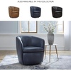 image:imageSignature Design by Ashley Leather Swivel Accent Chair MidnightBlue