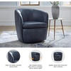 image:imageSignature Design by Ashley Leather Swivel Accent Chair MidnightBlue