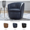 image:imageSignature Design by Ashley Leather Swivel Accent Chair MidnightBlue