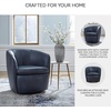 image:imageSignature Design by Ashley Leather Swivel Accent Chair MidnightBlue