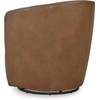 image:imageSignature Design by Ashley Leather Swivel Accent Chair MidnightDark Brown