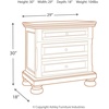 image:imageSignature Design by Ashley Lettner Modern Traditional 2 Drawer Nightstand 3013 Tall Light GrayBrown