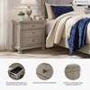 image:imageSignature Design by Ashley Lettner Modern Traditional 2 Drawer Nightstand 3013 Tall Light GrayGraywash
