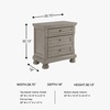 image:imageSignature Design by Ashley Lettner Modern Traditional 2 Drawer Nightstand 3013 Tall Light GrayGraywash