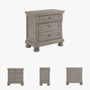 image:imageSignature Design by Ashley Lettner Modern Traditional 2 Drawer Nightstand 3013 Tall Light GrayGraywash