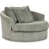 image:imageSignature Design by Ashley Lindyn White Oversized Swivel Accent ChairGrey