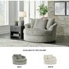 image:imageSignature Design by Ashley Lindyn White Oversized Swivel Accent ChairGrey