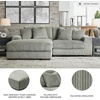 image:imageSignature Design by Ashley Lindyn White Oversized Swivel Accent ChairGrey