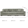 image:imageSignature Design by Ashley Lindyn White Oversized Swivel Accent ChairGrey