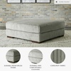 image:imageSignature Design by Ashley Lindyn White Oversized Swivel Accent ChairGrey