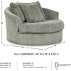 image:imageSignature Design by Ashley Lindyn White Oversized Swivel Accent ChairGrey