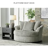 image:imageSignature Design by Ashley Lindyn White Oversized Swivel Accent ChairGrey