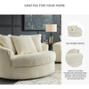 image:imageSignature Design by Ashley Lindyn White Oversized Swivel Accent ChairWhite
