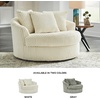image:imageSignature Design by Ashley Lindyn White Oversized Swivel Accent ChairWhite